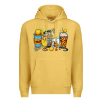 Antique Gold lacrosse coffee cups Premium Hoodie - Zillion Design Studio