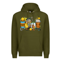 Army Green lacrosse coffee cups Premium Hoodie - Zillion Design Studio