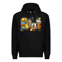 Black lacrosse coffee cups Premium Hoodie - Zillion Design Studio