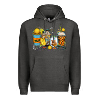 Charcoal Heather lacrosse coffee cups Premium Hoodie - Zillion Design Studio