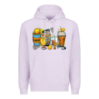Lilac lacrosse coffee cups Premium Hoodie - Zillion Design Studio