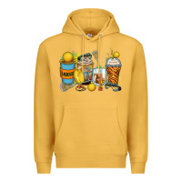 Mustard lacrosse coffee cups Premium Hoodie - Zillion Design Studio