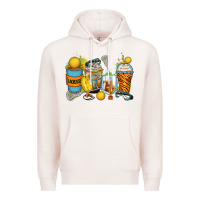 Pale Pink lacrosse coffee cups Premium Hoodie - Zillion Design Studio
