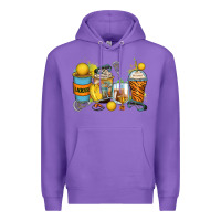 Purple lacrosse coffee cups Premium Hoodie - Zillion Design Studio