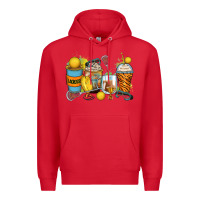 Red lacrosse coffee cups Premium Hoodie - Zillion Design Studio