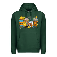 Sports Green lacrosse coffee cups Premium Hoodie - Zillion Design Studio