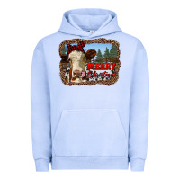 Pigment Grape Ice merry christmas heifer cow with farm Urban Hoodie - RanaPortraitStore