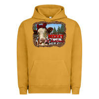 Pigment Peanut Butter merry christmas heifer cow with farm Urban Hoodie - RanaPortraitStore