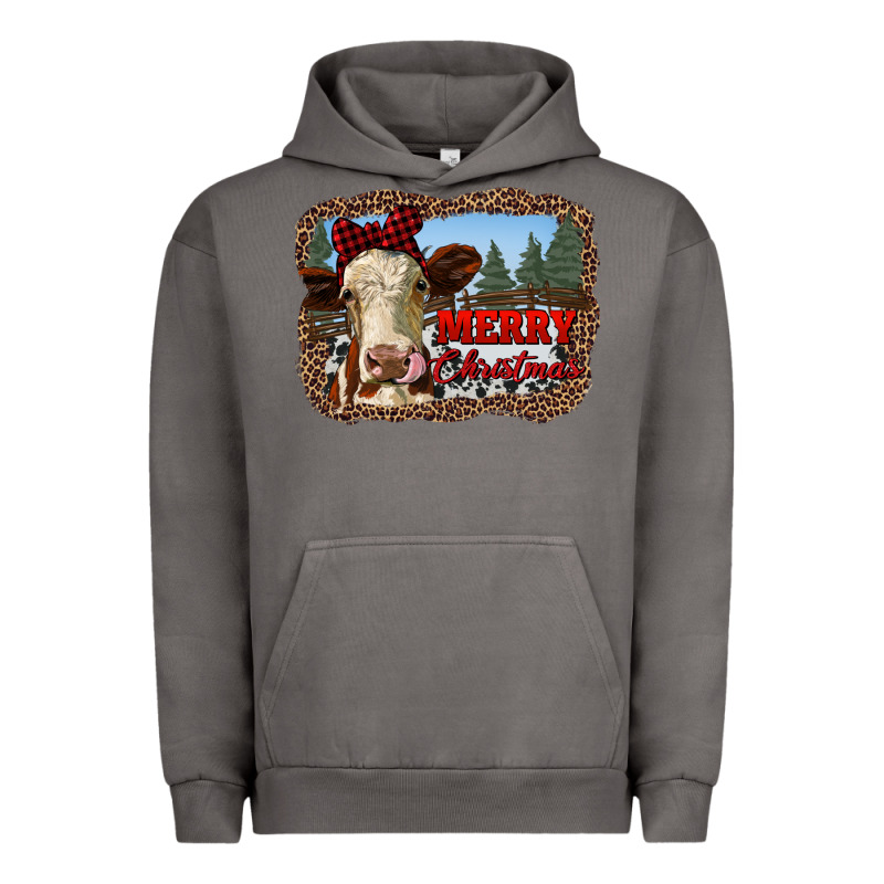Merry Christmas Heifer Cow With Farm Urban Hoodie by RanaPortraitStore | Teevron