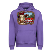 Tulip merry christmas heifer cow with farm Urban Hoodie - RanaPortraitStore