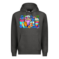 Stitch Summer Coffee Cups Premium Hoodie | Teevron