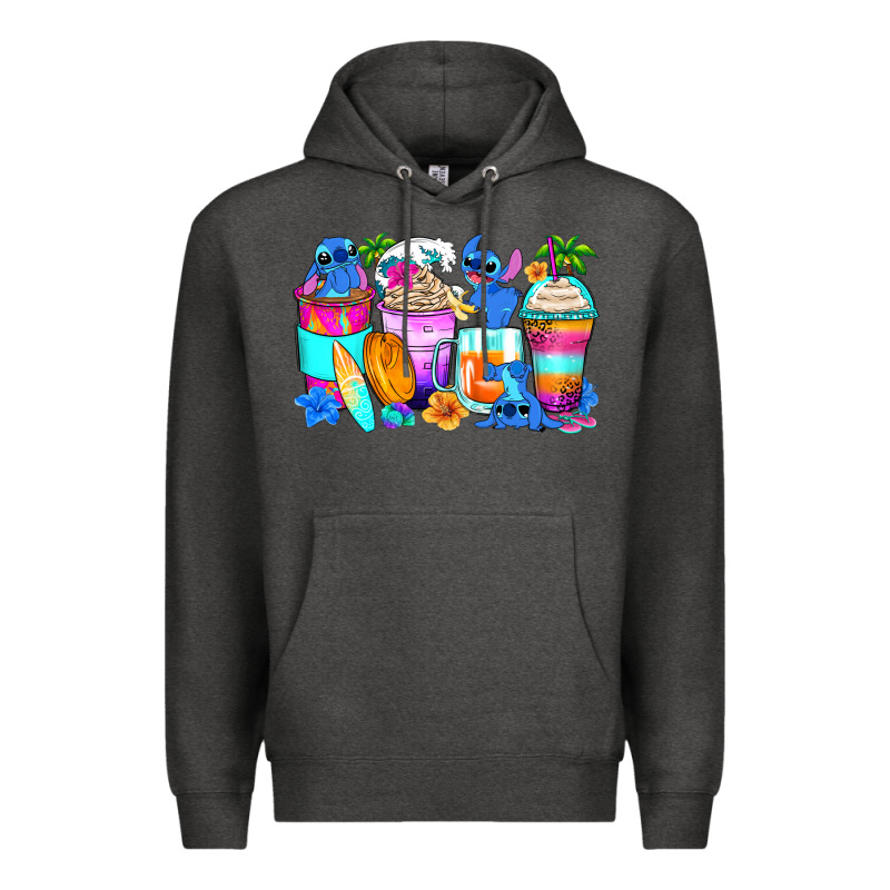 Stitch Summer Coffee Cups Premium Hoodie by Zillion Design Studio | Teevron