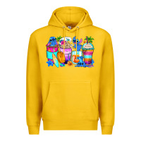 Lemon stitch summer coffee cups Premium Hoodie - Zillion Design Studio
