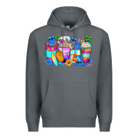 Rock stitch summer coffee cups Premium Hoodie - Zillion Design Studio