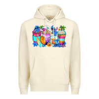 Sandshell stitch summer coffee cups Premium Hoodie - Zillion Design Studio