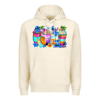 Tofu stitch summer coffee cups Premium Hoodie - Zillion Design Studio