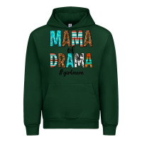 Forest Green mama of drama girl mom Urban Hoodie - texasbilliewilder