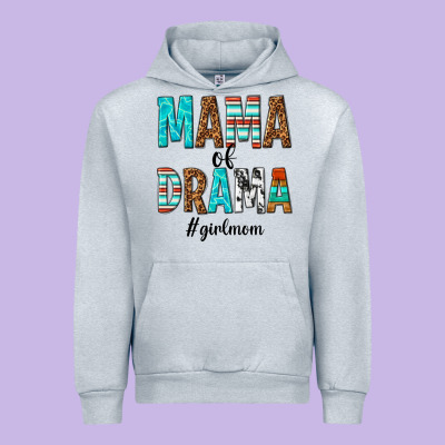 Mama Of Drama Girl Mom Urban Hoodie Designed By Texasbilliewilder