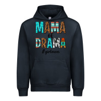 Navy mama of drama girl mom Urban Hoodie - texasbilliewilder