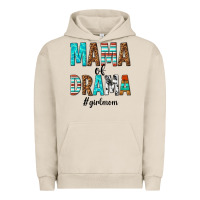 Pigment French Oak mama of drama girl mom Urban Hoodie - texasbilliewilder