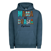 Pigment Midnight Navy mama of drama girl mom Urban Hoodie - texasbilliewilder