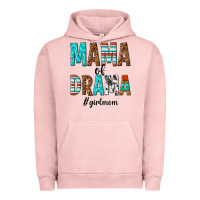Pigment Salmon mama of drama girl mom Urban Hoodie - texasbilliewilder