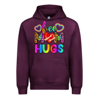 Mauve Wine free mom hugs Urban Hoodie - Zillion Design Studio