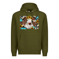 Army Green cowhide leopard calf Premium Hoodie - RanaPortraitStore