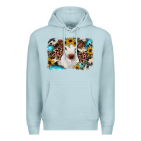 Blue Mist cowhide leopard calf Premium Hoodie - RanaPortraitStore