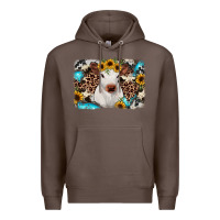 Coffee cowhide leopard calf Premium Hoodie - RanaPortraitStore