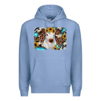 Colony Blue cowhide leopard calf Premium Hoodie - RanaPortraitStore