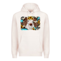 Pale Pink cowhide leopard calf Premium Hoodie - RanaPortraitStore