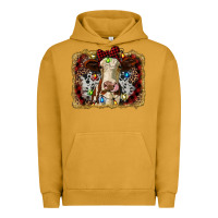 Pigment Peanut Butter heifer cow christmas western background Urban Hoodie - RanaPortraitStore