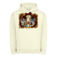 Pigment Pistachio heifer cow christmas western background Urban Hoodie - RanaPortraitStore