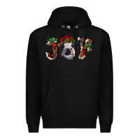 Black christmas joy with heifer cow Premium Hoodie - RanaPortraitStore
