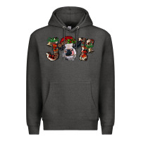 Charcoal Heather christmas joy with heifer cow Premium Hoodie - RanaPortraitStore