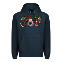Navy christmas joy with heifer cow Premium Hoodie - RanaPortraitStore