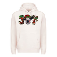 Pale Pink christmas joy with heifer cow Premium Hoodie - RanaPortraitStore