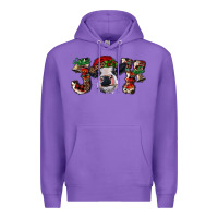 Purple christmas joy with heifer cow Premium Hoodie - RanaPortraitStore