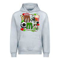 Heather Grey mama soccer with popcorn Urban Hoodie - texasbilliewilder