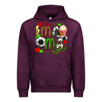 Mauve Wine mama soccer with popcorn Urban Hoodie - texasbilliewilder