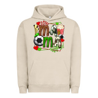 Pigment French Oak mama soccer with popcorn Urban Hoodie - texasbilliewilder
