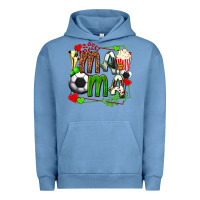 Pigment Pebble Blue mama soccer with popcorn Urban Hoodie - texasbilliewilder