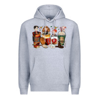 Heather Grey harry coffee cups Premium Hoodie - Zillion Design Studio
