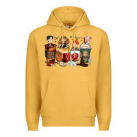 Mustard harry coffee cups Premium Hoodie - Zillion Design Studio