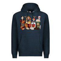 Navy harry coffee cups Premium Hoodie - Zillion Design Studio