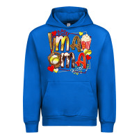Cobalt mama softball baseball with popcorn Urban Hoodie - texasbilliewilder
