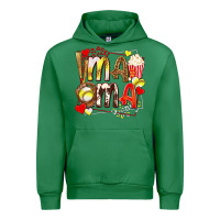 Emerald mama softball baseball with popcorn Urban Hoodie - texasbilliewilder