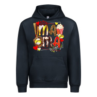 Navy mama softball baseball with popcorn Urban Hoodie - texasbilliewilder