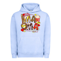 Pigment Grape Ice mama softball baseball with popcorn Urban Hoodie - texasbilliewilder